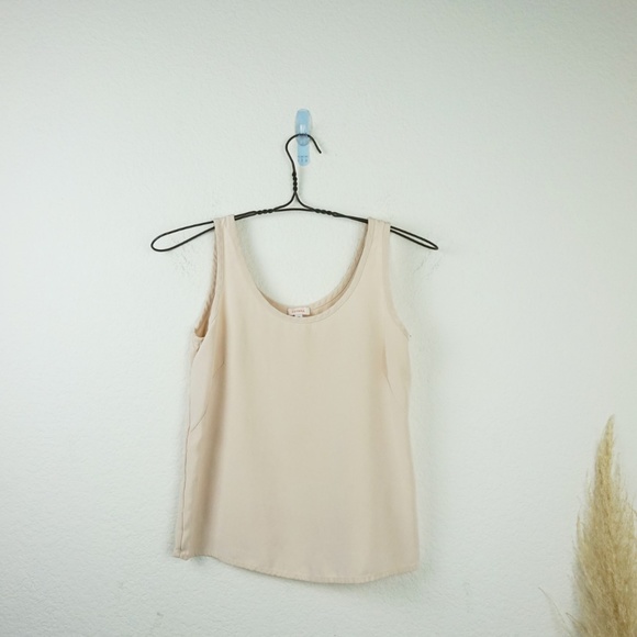 Cuyana 100% silk blush scoop neck tank top - Picture 4 of 5